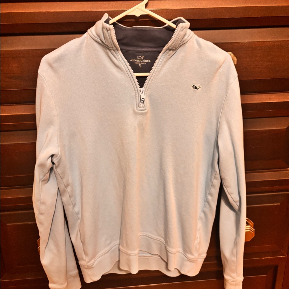 Vineyard Vines Boys XL Sky Blue Zip-Up Sweater